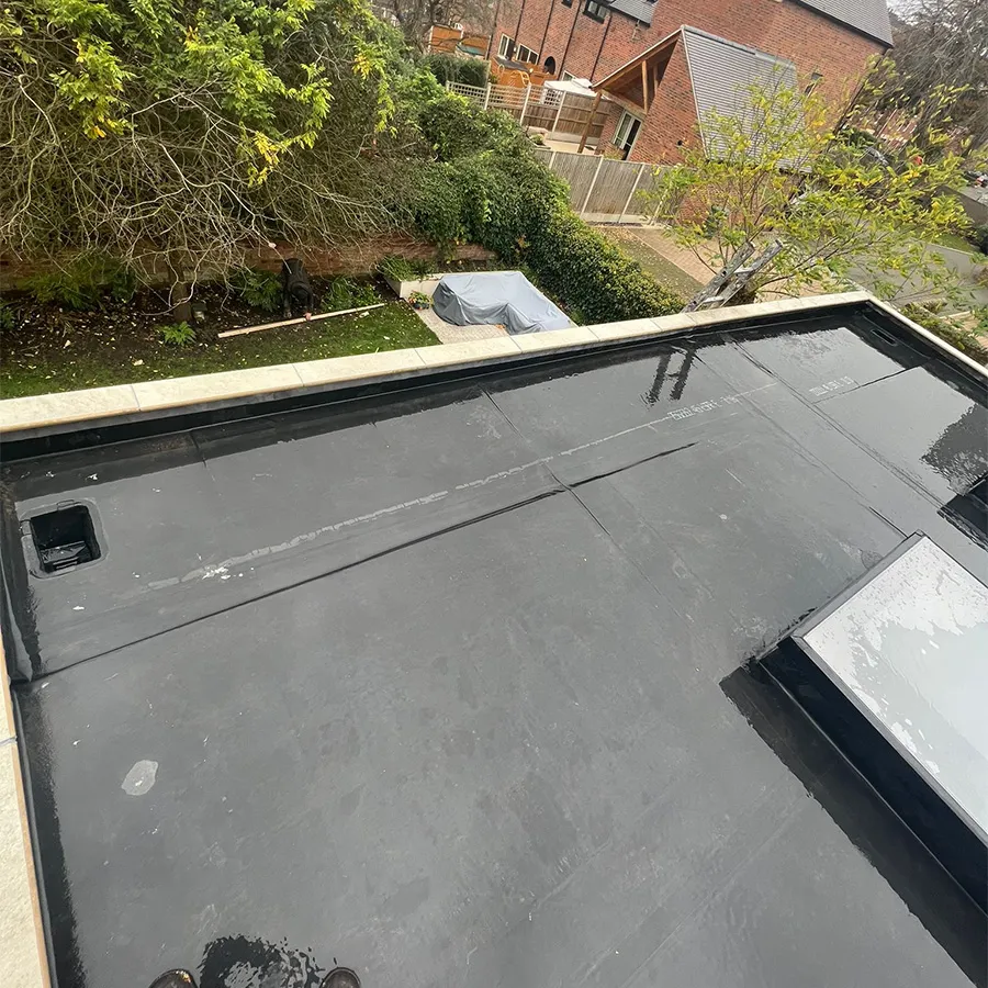 flat grey roof